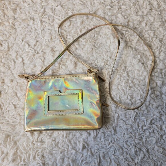 Vintage Lilly Pulitzer Iridescent Gold Crossbody Mini Bag - Picture 3 of 9